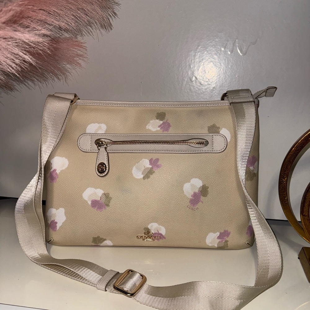 Coach Cream Floral Crossbody Bag